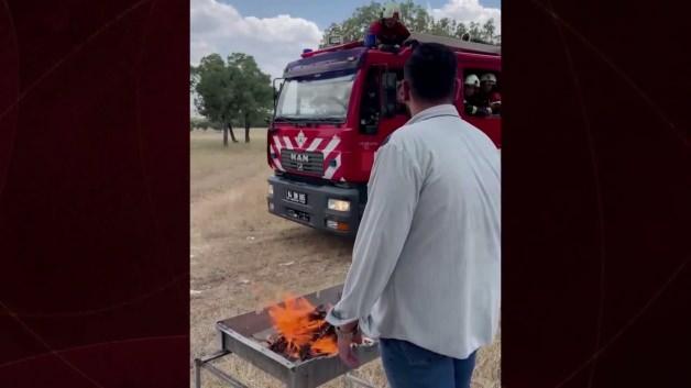 Uşak Belediyesi İtfaiye Müdürlüğü'nün orman yangınlarına karşı mangal uyarısı videosu görseli.