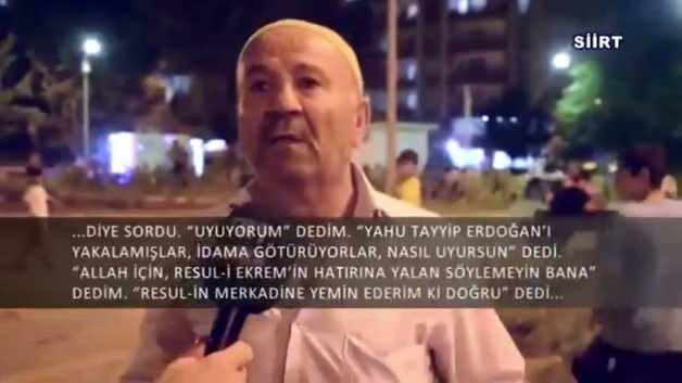 Siirt'te 15 Temmuz gecesi vatandaşların direnişini gösteren bir görsel.