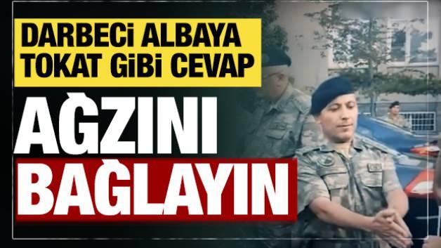 15 Temmuz darbe girişimini anan bir görsel veya darbeci albayın sözlerine tepki gösteren bir görsel.