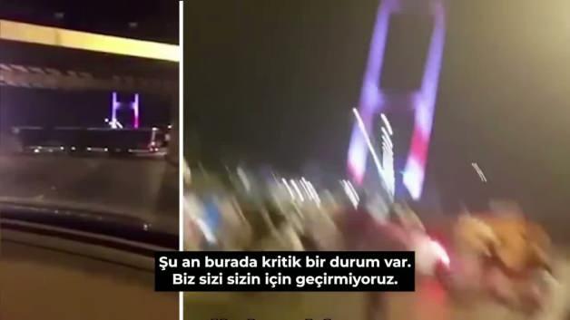 15 Temmuz Şehitler Köprüsü'nde darbeci askerler ile bir vatandaş arasında yaşanan konuşmayı gösteren temsili bir görsel.