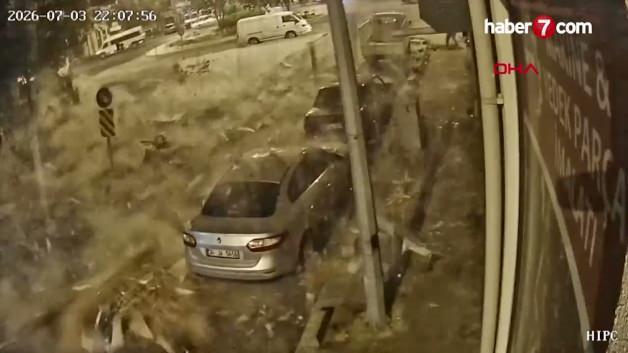 Çorlu'da patlama sonrası hasar gören apartman binası.
