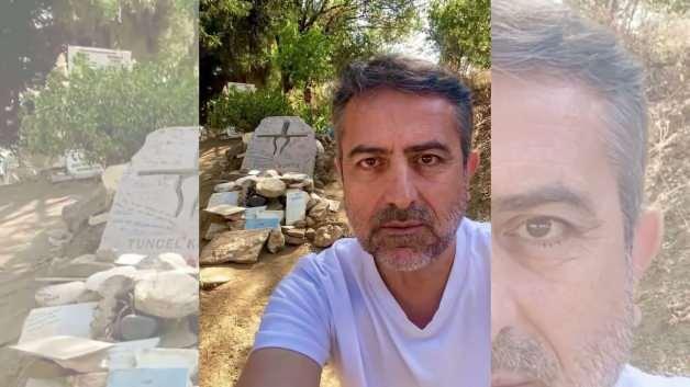 Tuncel Kurtiz'in mezarını ziyaret eden Nail Kırmızıg&uuml;l isyan etti!"B&ouml;yle olacağını bilseydi..."