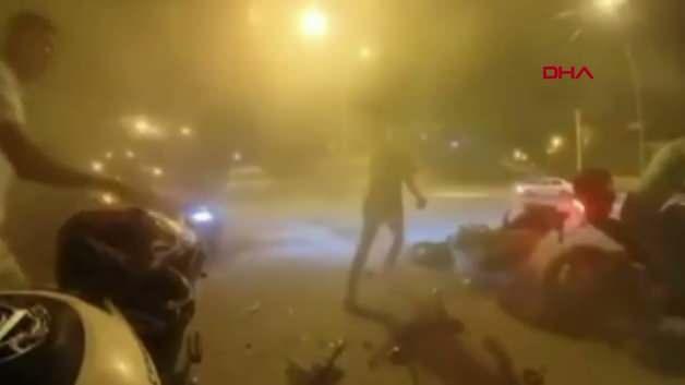 Afyonkarahisar'da bir uzman çavuşun hayatını kaybettiği trafik kazasına ait güvenlik kamerası görüntüleri.