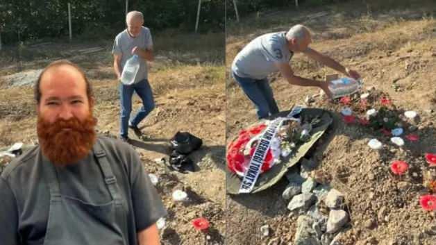 Eren Kaşık&ccedil;ı'nın mezarı başında y&uuml;rek yakan veda! Babası mezarını kendi elleriyle suladı