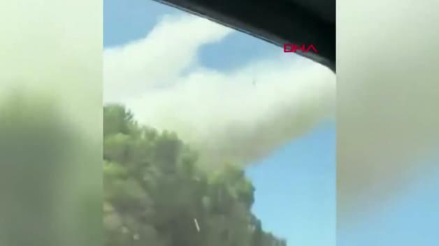 Yalova'daki F-16 kazasından yeni g&ouml;r&uuml;nt&uuml;ler ortaya &ccedil;ıktı!