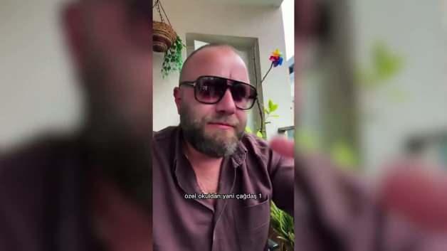 Kızını &ouml;zel okuldan alıp İmam Hatip'e yazdıran babanın mutluluğu kamerada