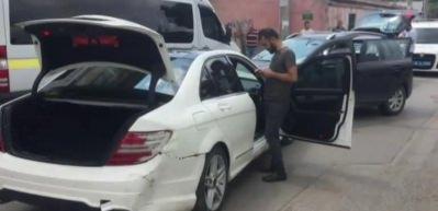 Polisten ka&ccedil;arken 6 araca &ccedil;arptı