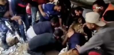 Gazze&rsquo;de 7 saatin ardından 6 yaşındaki Filistinli kız enkazdan &ccedil;ıkarıldı