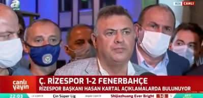 Rizespor'da ma&ccedil; sonu hakem isyanı!