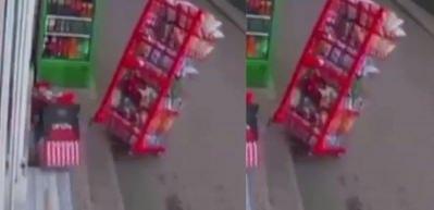 R&uuml;zgardan yokuş aşağı inen cips standı sosyal medyayı salladı! 