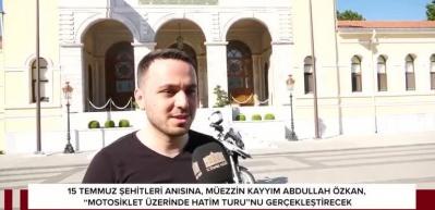 Şehitler i&ccedil;in motosikletle hatim okuyarak 2 bin 23 km yol katedecek