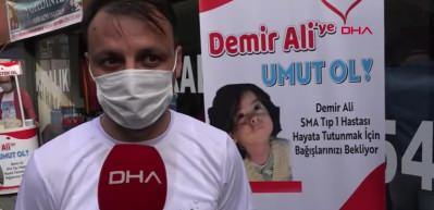 SMA hastası Demir Ali'ye 'umut d&uuml;kk&acirc;n'lı destek