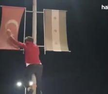 Suriye'de Türk bayrağını yaktılar!
