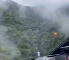 Panama'da helikopterin düştüğü anlar böyle görüntülendi!