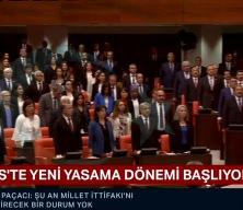 Meclis açılışında İstiklal Marşı'nı okunurken HDP'lilerin dudakları bile kıpırdamadı