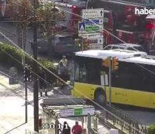 İstanbul Fındıklı'da tramvay ve İETT otobüsü kaza yaptı