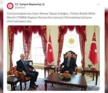 Cumhurbaşkanı Erdoğan, TBMM Başkanı Kurtulmuş'u kabul etti!