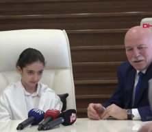 Erzurum'da başkanlık koltuğunu oturan  küçük Nisa öyle bir talepte bulundu ki, kanayan yaraya parmak bastı...
