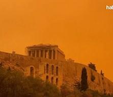 Sahra Çölünden gelen toz bulutları Yunanistan'ı kapladı