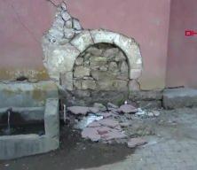 Sulusaray'da deprem sonrası Osmanlı dönemine ait çeşme ortaya çıktı