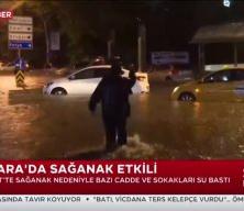 Ankara Valiliği'nin günlerdir uyardığı Başkent sele teslim oldu