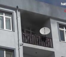  Çanakkale'de 4 katlı apartmanda yangın paniği