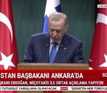 Cumhurbaşkanı Erdoğan, Miçotakis ile ortak basın açıklaması yaptı