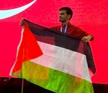 Filistin bayrağı açan şampiyon Necmettin Erbakan Akyüz ÜLKE TV''ye konuştu