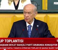 MHP Genel Başkanı Devlet Bahçeli, partisini grup toplantısında açıklamalarda bulunuyor