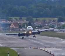 Zürih Havalimanı’nda Boeing 767'nin sekerek inme girişi viral oldu