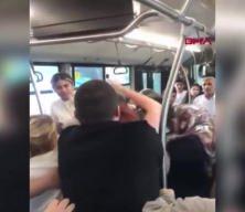 Elazığ’da yolcu otobüsünde kavga 