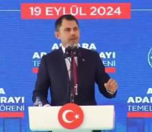 Murat Kurum, Bakanlığın Ankara'da inşa edilecek yeni Adalet Sarayı'nın temel atma töreninde konuştu