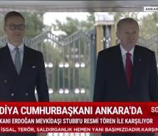 Cumhurbaşkanı Erdoğan Finlandiya Cumhurbaşkanı'nı kabül etti