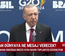 Başkan Erdoğan'dan Brezilya'da basın toplantısı