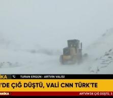 Artvin'de &ccedil;ığ meydana geldi