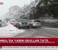 İstanbul'da eğitime kar engeli