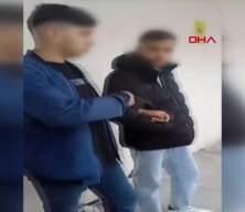  Akran zorbalığı kamerada! Özür dilettikleri gence tekme tokat saldırdılar