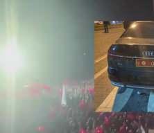 Protestocular hızını alamadı! CHP'li ismin makam aracına zarar verdiler