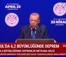 Cumhurbaşkanı Recep Tayyip Erdoğan'dan son dakika deprem mesajı!