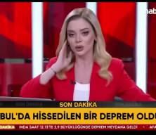Sunucu Meltem Bozbeyoğlu, İstanbul depremine canlı yayında yakalandı