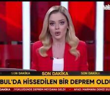 Sunucu Meltem Bozbeyoğlu, İstanbul depremine canlı yayında yakalandı