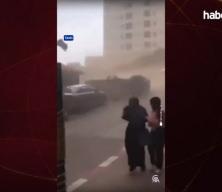 İsrail'de yangın ve kum fırtınası