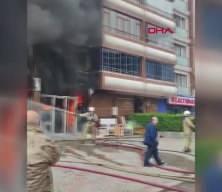 Pendik'te iş yerinde yangın 