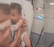 Vahşeti yaşayan 2 yaşındaki bebek hastanelik oldu