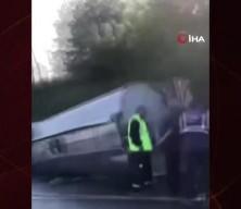 Devrilen tankerde sıkışan sürücü hayatını kaybetti