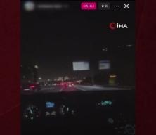 Bölücü terör örgütünün marşı açarak trafiği altüst ettiler! Magandalar kamerada