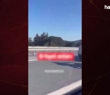 Şile yolunda korkutan kaza cep telefonu kamerasında