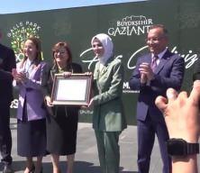Gaziantep Galle Park Millet Bahçesi'ne 'Aile Dostu Parkı' unvanı verildi