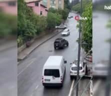 Üsküdar'da İETT otobüsünden mazot döküldü! Araçlar birbirine girdi