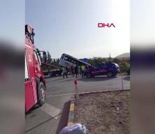 Isparta'da tur otobüsü şarampole yuvarlandı: 16 yaralı